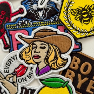 B embroidered patches, sew on patches, gift for fans, patches, singer, music, custom patch, embroidery patch, chingu embroidery patches