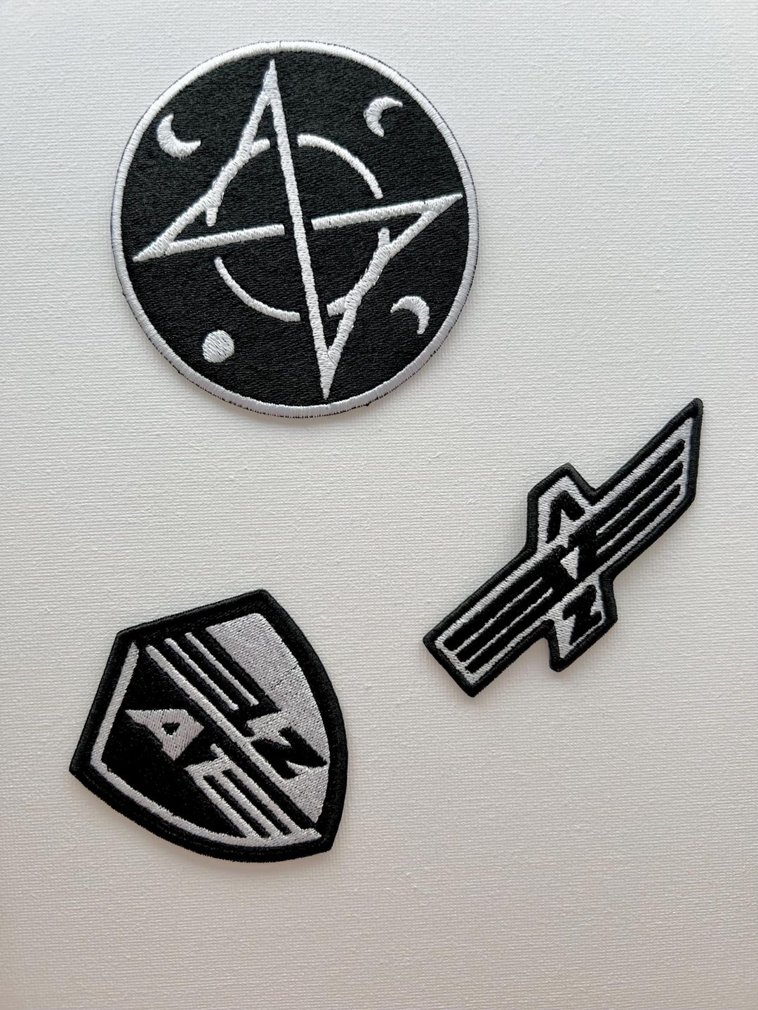ミュージシャン XG custom embroidered patch SET OF 8 Death Logo Cut Out Printed Patch 4