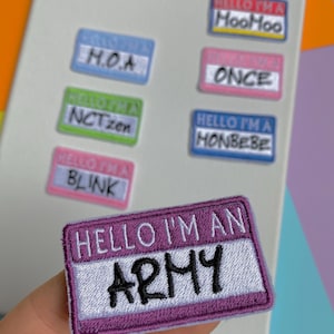 Gepersonaliseerde Kpop-fandom geborduurde patches, opnaaipatches, patches voor tassen, kpop-patches, patches, kpop-fan, chingu-borduurpatches