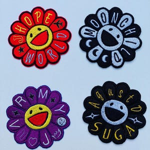 Kpop group sew on embroidered patches, kpop patches, kpop gift, custom patches, music patches, patch, embroidered patches, Chingu Embroidery
