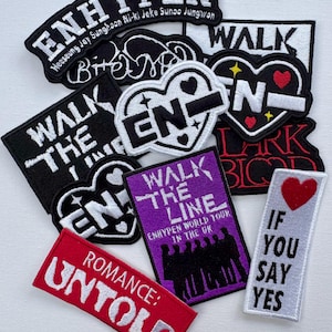 Kpop embroidered patches, sew on patches, gift for kpop fan, kpop, patch, custom patch, kpop accessory, kpop gift, patch, chingu Embroidery
