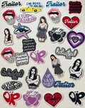 oliviia embroidered patches, sew on patches, patches for bags, patches, patches, music, song patch, logo patches, chingu embroidery patches