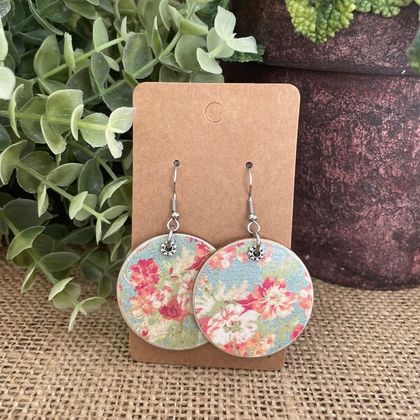 Decoupage Earrings Etsy