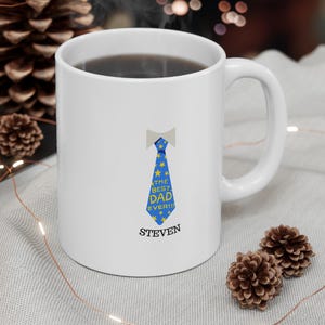 Personalised Father’s Day Mug – Best Dad Ever Gift – Custom Name Coffee Mug – Gift for Dad – Birthday Gift for Him – Daddy Mug