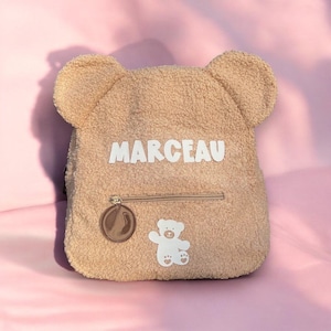 Personalized backpack, personalized children's backpack, school backpack, kindergarten backpack, velvet backpack, Teddy Bear backpack