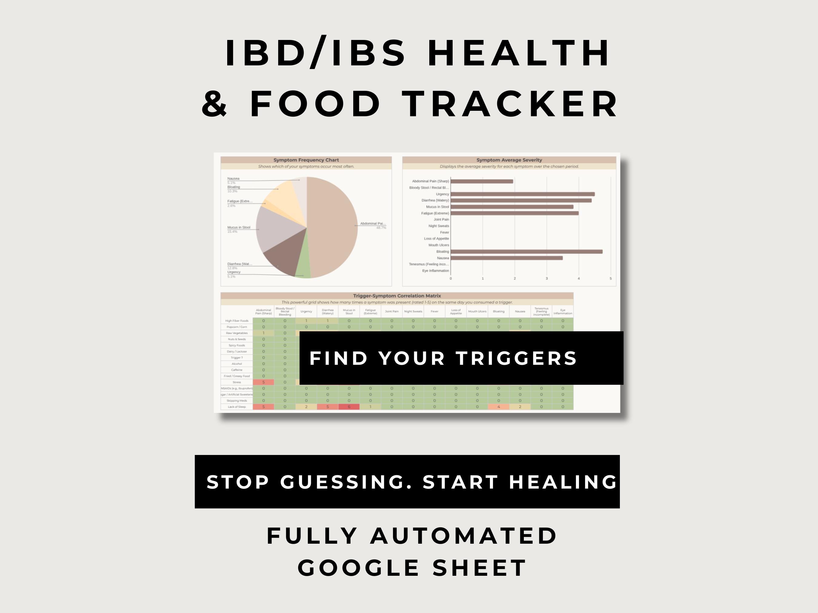 IBD IBS Food Trigger Tracker | Gut Health Journal (digital Medical ...