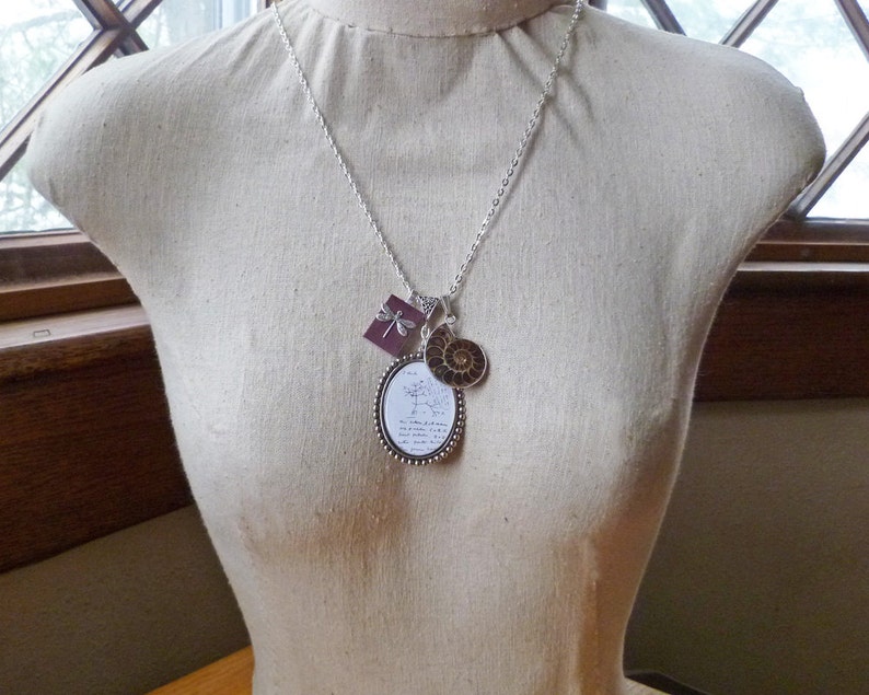 Darwin Tree of Life Science Jewelry Ammonite Fossil Necklace Etsy