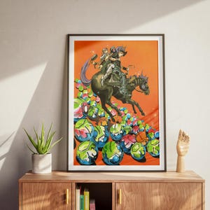 Jojo Part 7 Steel Ball Run Poster, Anime/Manga Wall Art Print, Ilustración de decoración del hogar, Póster de cómic- Póster clásico de papel semibrillante