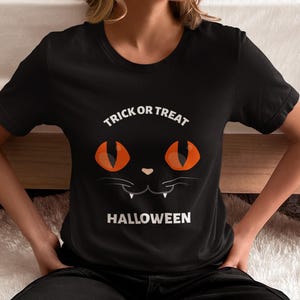 Trick or Treat Halloween Cat Tee Softstyle T-Shirt