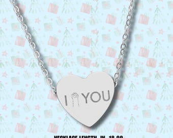 Heart Necklace - I Paw You - Pet Lover Necklace - Cute Paw Print Jewelry - Gift for Dog or Cat Mom
