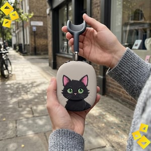 AirPods Max Case, Cat Duo Design Cover, Cute Cat Headphone Protector, Audio Accessory for Cat Fans, Gift for Pet Lovers