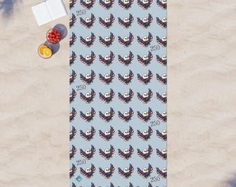 Boho Beach Cloth, USA Eagle 250th Anniversary  Beach Blanket, Patriotic Towel,  Fourth of July Beach Wrap, Independence Day Summer Gift