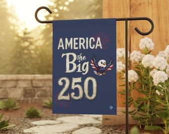 Garden House Banner,  Eagle Fireworks Banner, America 250th Anniversary Flag, Patriotic Yard Sign, July 4th Decor, USA Outdoor Sign