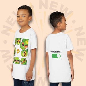 Funny Parrot Kids Tee | Forest Mode Bird Squad T-Shirt for Boys & Girls | Cute Animal Graphic Shirt | Youth Short Sleeve Tee
