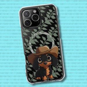 iPhone Case – MagSafe® Compatible by Impact-O® – Howdy Pawtner Cowboy Pup Design