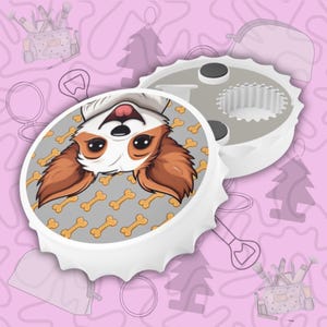 Cute Dog Bottle Opener | Magnetic Cap Opener with Cartoon Jack Russell Terrier