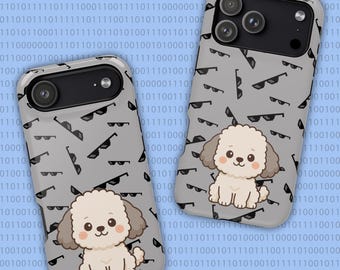 Now Available iPhone 17 Cases - Cute Dog Magnetic - Pet Lover Gift - Stylish Tough Cover - Cartoon Dog Print - MagSafe Compatible