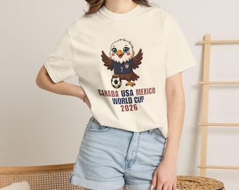 Eagle Soccer Mascot Canada USA Mexico World Cup 2026 T-shirt
