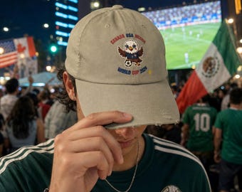 Eagle Mascot Cap | Distressed Baseball Hat, Retro School Spirit