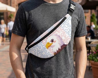 Fanny Pack Cute Eagle | Fun Festival Belt for Travel, Outdoor Adventures, and Animal Lovers