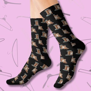 Calzini con motivo a gatto e tiragraffi / Regalo unisex, accogliente e divertente per gli amanti dei gatti