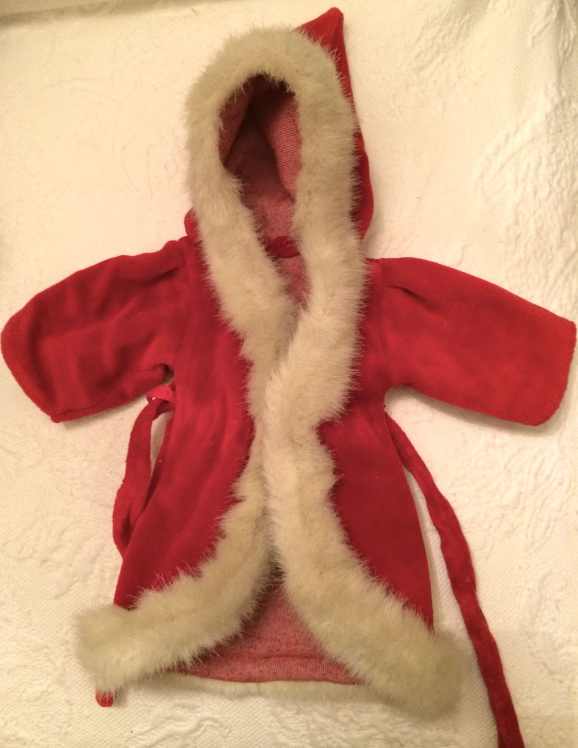 Adorable Boyds Christmas Bear in Furlined Red Santa Robe 19851993
