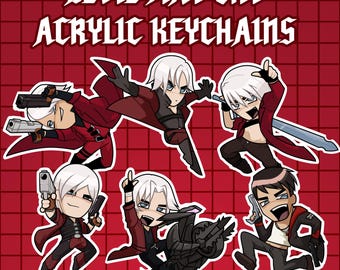 Devil May Cry Inspired Dante Keychains