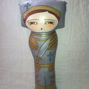 Joan of Arc One-of-a-Kind Collectible Art Doll; Catholic Saint Art Doll