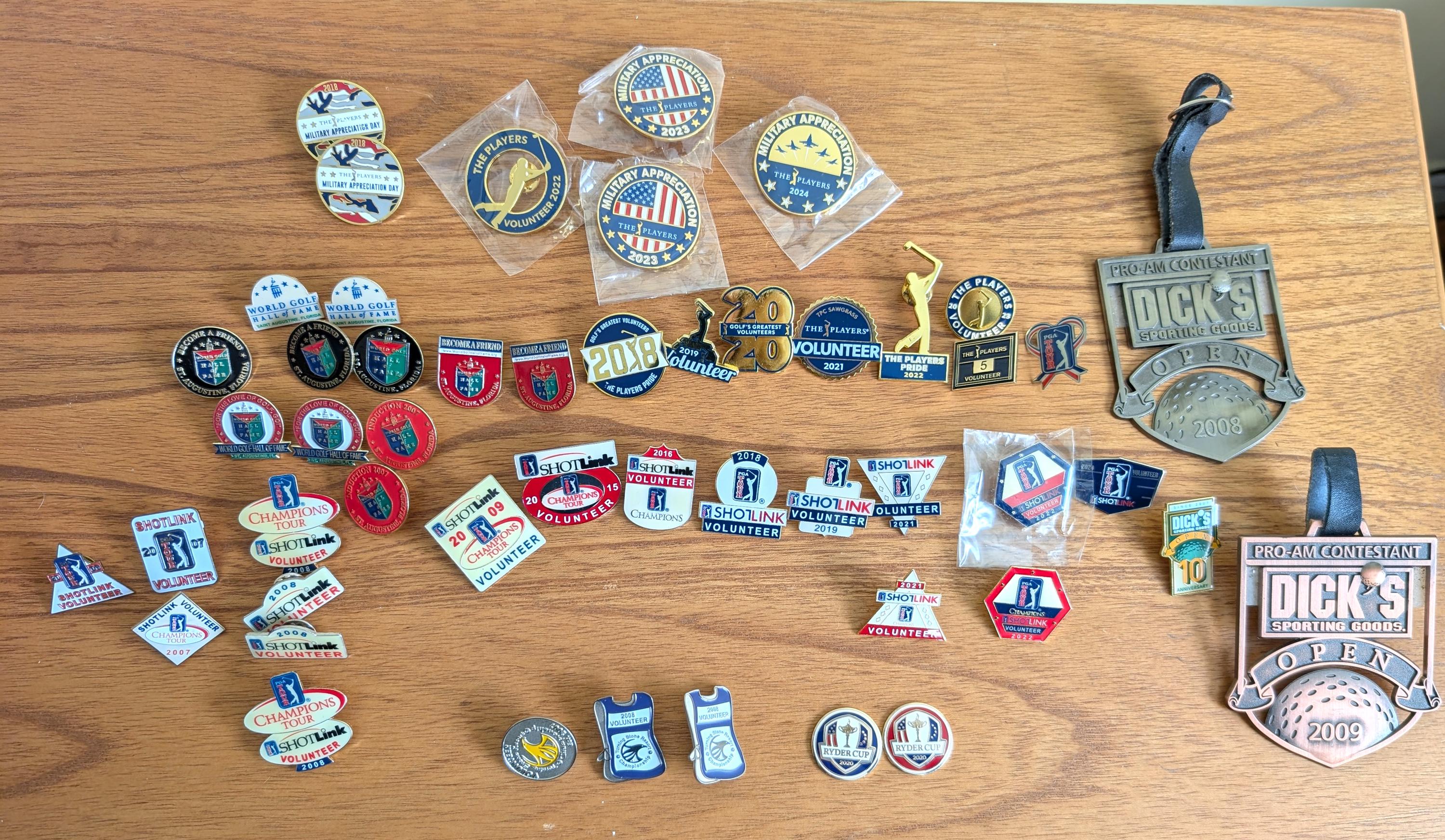 Lot of 50 PGA Golf Pins PGA Tour Ryder Cup the Players Club and