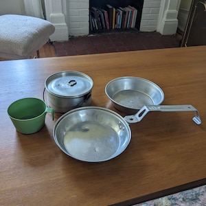 Boy Scouts of America Collectible Mess Kit Aluminum Camping Gear Aluminum Cookware Vintage