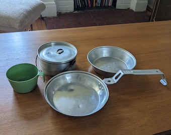 Boy Scouts of America Collectible Mess Kit Aluminum Camping Gear Aluminum Cookware Vintage