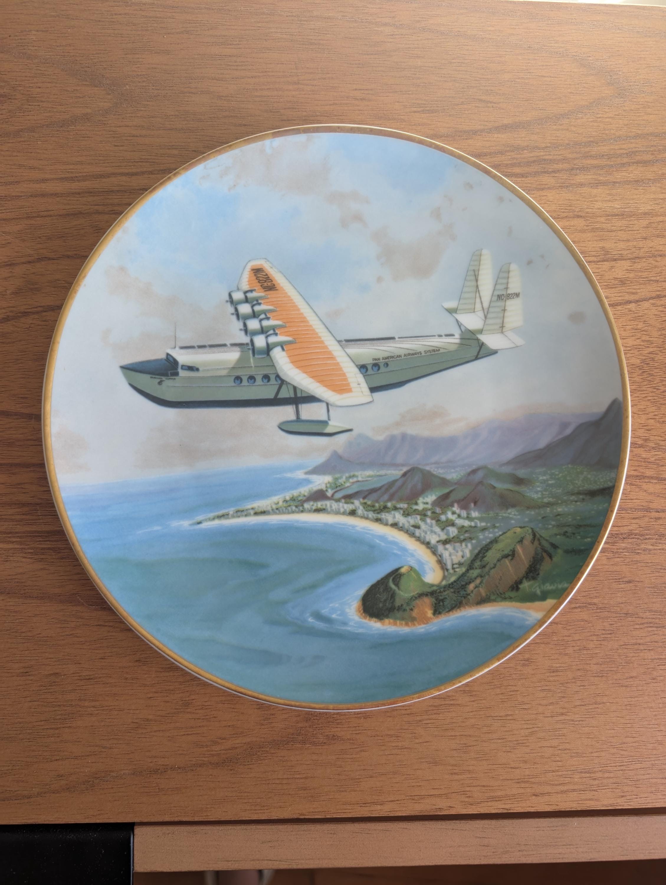 パンナム　絵皿　PAN AM PIONEER FLIGHTS The PAN AM 