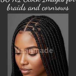 AI Stock Images for Braids & Cornrows