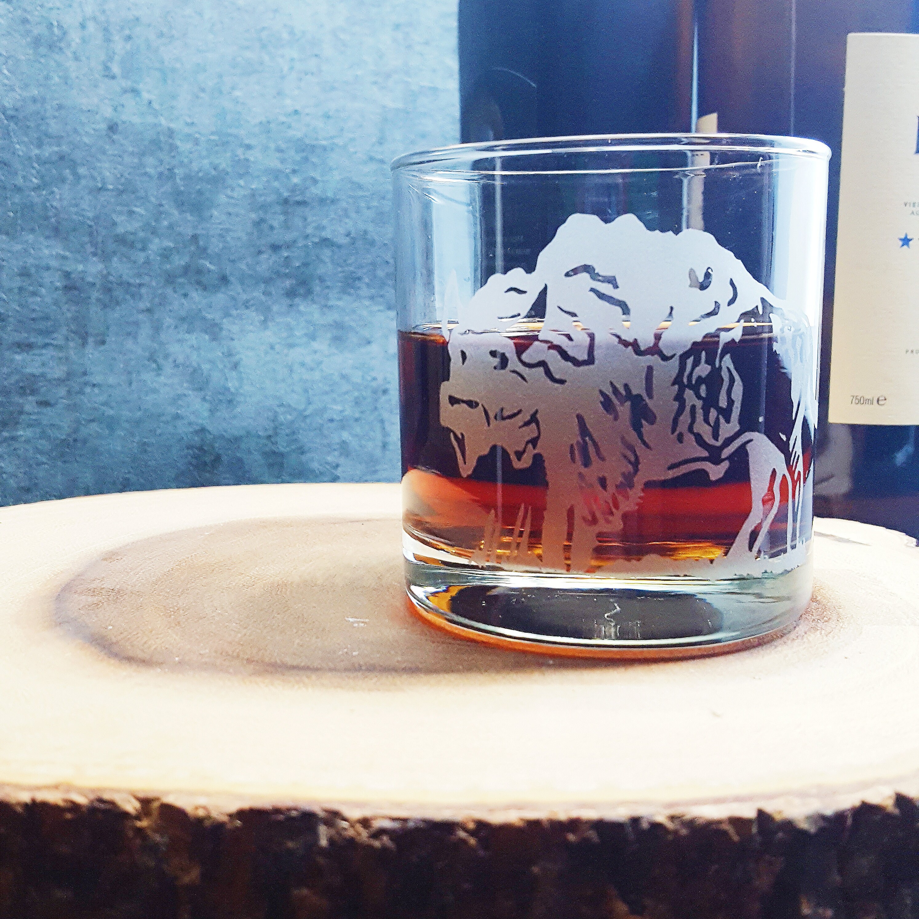 Bison Art American Buffalo Etched Whiskey Glass Etsy