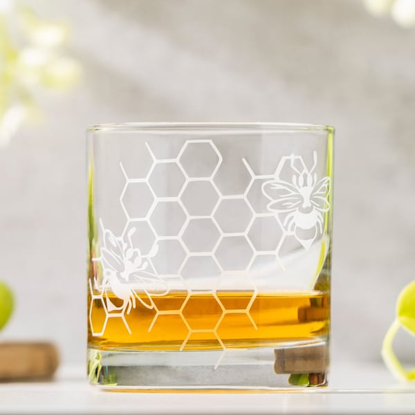 Etched Whiskey Glass Etsy