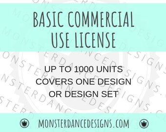 Basic Commercial Use License for MONSTER DANCE DESIGNS