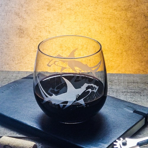 Shark Sharks Wine Glass Charms Sea Ocean Beach Etsy