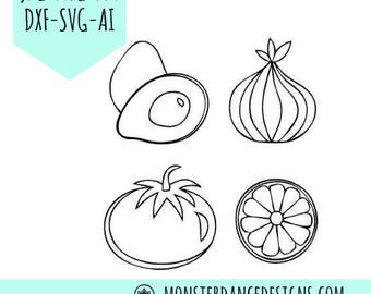 Salsa dell'avocado SVG | File di taglio digitale