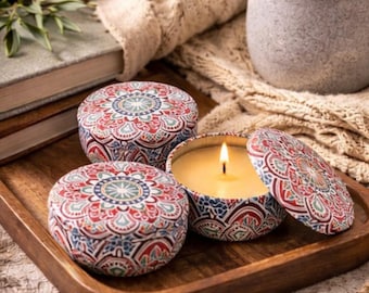 Hand Poured Soy Candle 2.2 oz Tin – Luxury Scented Mini Candle – Clean Burn Gift – Spa Decor – Small Batch Aromatherapy