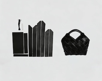 DIY Black Woven Leather Bag Kit
