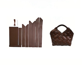 DIY Braun Gewebte Ledertasche Kit