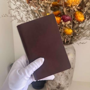 Personalized A7 Leather Ring Binder, Italian Buttero Refillable Mini Planner