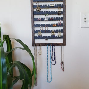 Jewelry Organizer Wall, Earring Holder Wall, Wall Jewelry