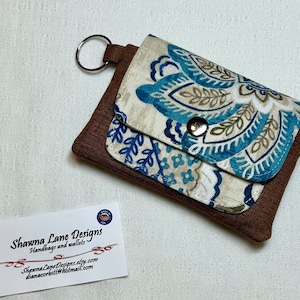 Mini billetera para mujer, billetera pequeña, billetera de tela de lona, monedero para monedas en efectivo, bolsa con cremallera, bolsa para tarjetas de crédito, billetera llavero, regalo asequible