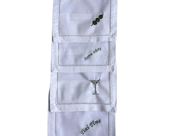 Martini luxe linnen cocktailservetset