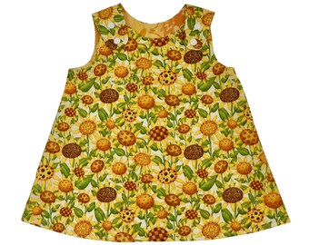 Baby Dress - Size 3 to 6 months - Sunflowers