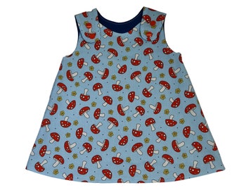 Baby Dress - Size 3 to 6 months - Toadstools / Mushrooms