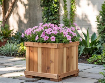 DIY Wooden Planter Box Plans | Cedar Raised Garden Bed PDF | Outdoor Flower Box Woodworking Plan | Instant Digital Download