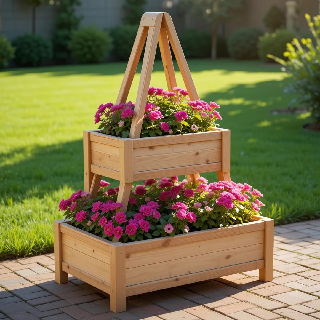 DIY 3-tier Raised Planter Box Plans | Vegetable & Flower Planter Box ...