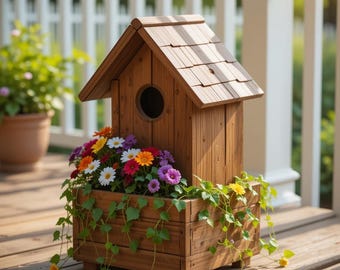 DIY ceder vogelhuisje plantenbak: houtbewerking voor beginners (digitale pdf)